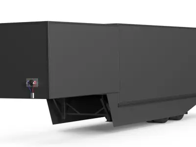 Tesla Semi Box Trailer Grey 3D model