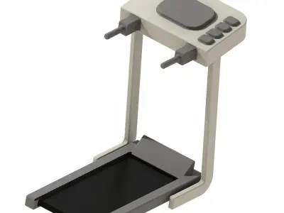 Stylish Gym Treadmill 3D print model