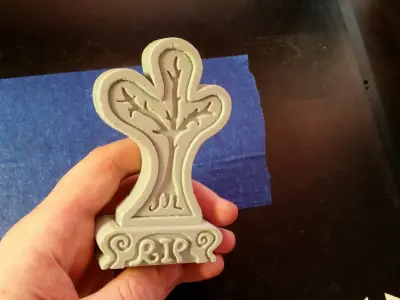 fantasy gravestone tree 3d print Free 3D print model