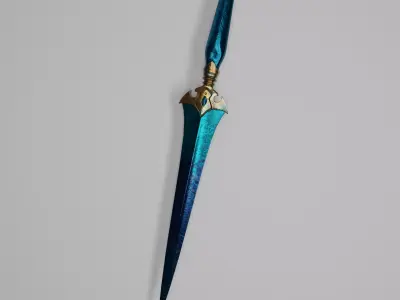 Edge of night Dagger Low-poly 3D model