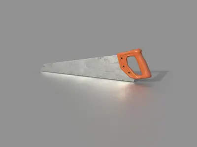 Hand Saw Low-Poly Game Ready Low-poly 3D model
