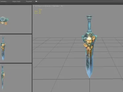 Evil Soul Sword Low-poly 3D model