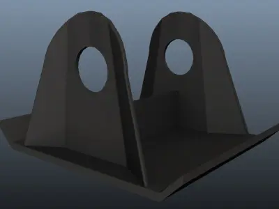 Industrial hook Low-poly 3D model