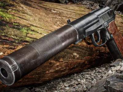 PB Makarov Pistol Low-poly 3D model