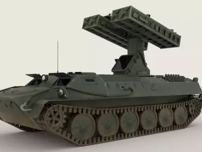 9K35 Strela-10 on a MT-LB chassis NATO name SA-13 Gopher 3D model