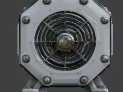 Realistic Sci-Fi Power Generator 3D Model Low-poly 3D model