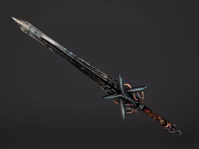 Scissor Sword Low-poly 3D model