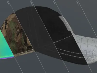 Hat Modeling for game Low-poly 3D model