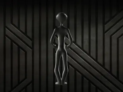 Rigged alien Free 3D model