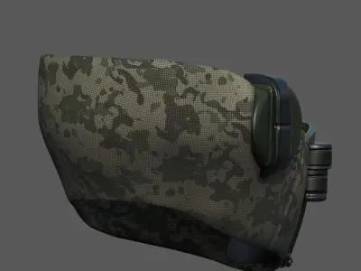 Gas mask respirator futuristic fantasy plastic  Low-poly 3D model