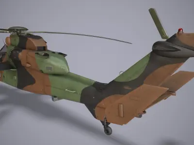  EC-665 Tiger HAD France Basic Animation Low-poly 3D model