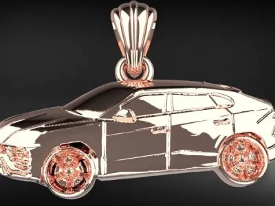  Sport Car Necklace Pendant Necklace Unisex Pendant  Gift  3D print model
