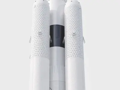 Rocket PBR Low-poly 3D model