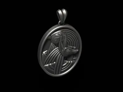 Horus Anubis pendant 3D print model