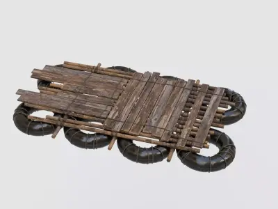 Survival Raft Ver 04 Low-poly 3D model