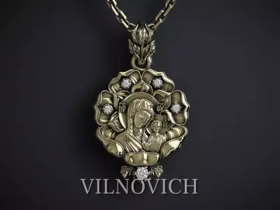 THE KAZAN MOTHER OF GOD PENDANT  3D print model