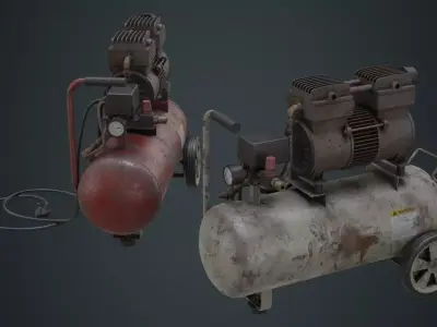 Air Compressor 3B Low-poly 3D model