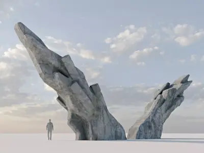 Brutalist Monument 3D model purchase