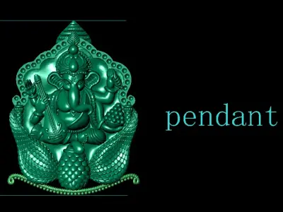 Ganesh pendant South Ganesh pendant gold pendant 3D print model