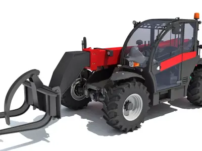 Telehandler Forklift 3D 3D model