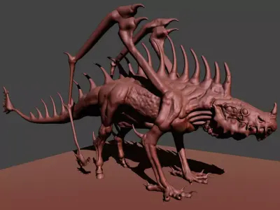 Cave Dragon monster sculpt 3D model