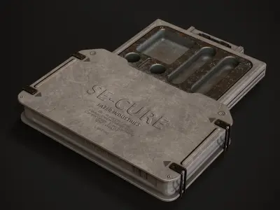 Sci-fi Military Crate Low-poly 3D model