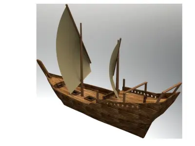 dhow boat 3D model