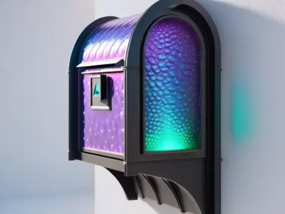 Futuristic Glowing Wall Decor Lamp 3D model