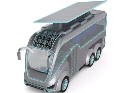 School Bus 3D model 6