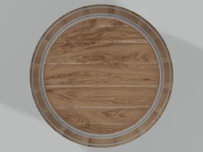 Medium Toasted Bordeaux Barrel 3D model