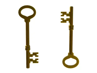 Old Key PBR 03 Low-poly 3D model