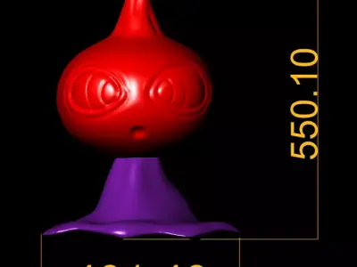 3D Glossy Designer Vinyl Figure with Roya 3D print model