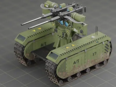 THeMIS - UGV - Unmanned Ground Vehicle Low-poly 3D model