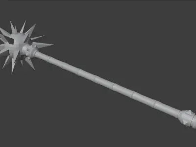 Spiky mace weapon 3D model