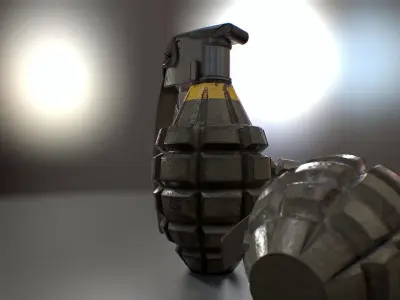 MK2 HandGrenade GameReady Low-poly 3D model