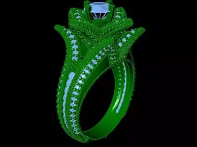 3 PART RING 3D print model