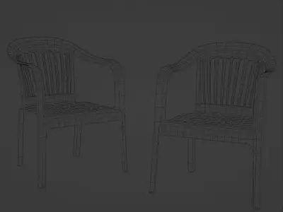 3D Model of a Classic Plastic Chair 3D model