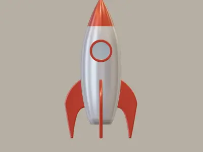 Rocket ship 3D model purchase