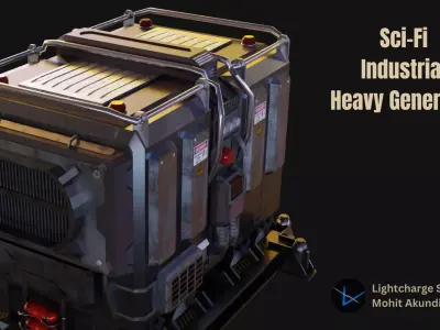 Sci-Fi Scary Generator Low-poly 3D model