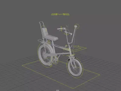 Rigged Bicycle  Free 3D model