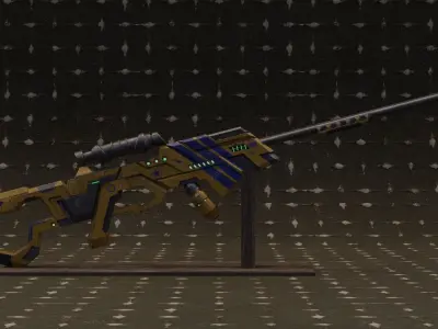 Sci-Fi Rifle Low-poly 3D model