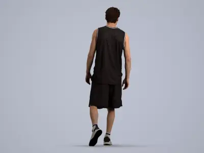 00505Liam005 - Adult Caucasian man exercising outdoors in 3D model