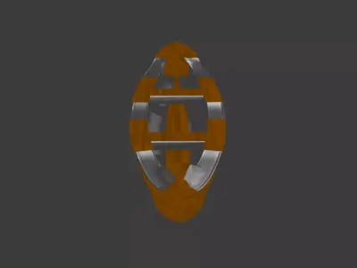 boat With metal rainforcement Low-poly 3D model