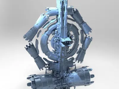 Sci Fi Portal base Gateway 2  3D model