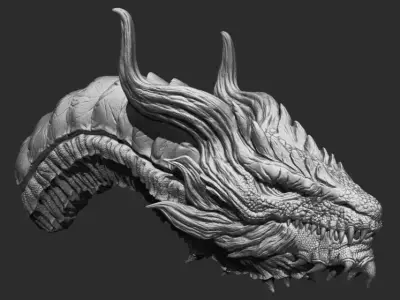 Dragon Head 3D model 4