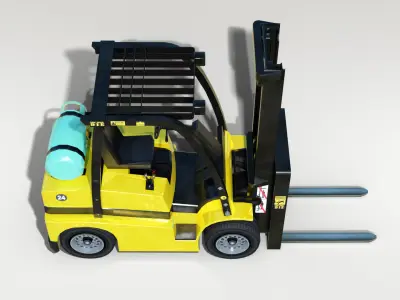 Forklift Low Poly Low-poly 3D model