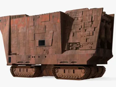  Star Wars Jawa Sandcrawler Carrier Rusty Old Simplified 
