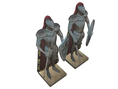 Statue of knight 3D model