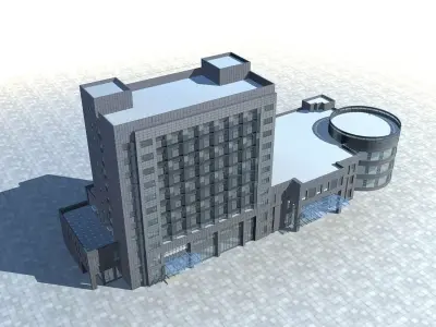 School Building 3D model 66