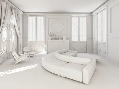 Apartment Interior Scene 3D model